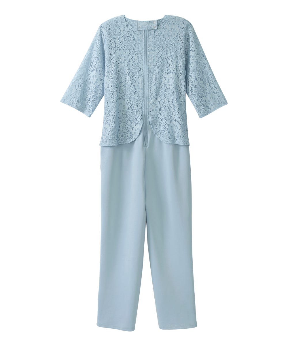 Women's Stay Dressed Jumpsuit with Lace Top - Clearance
