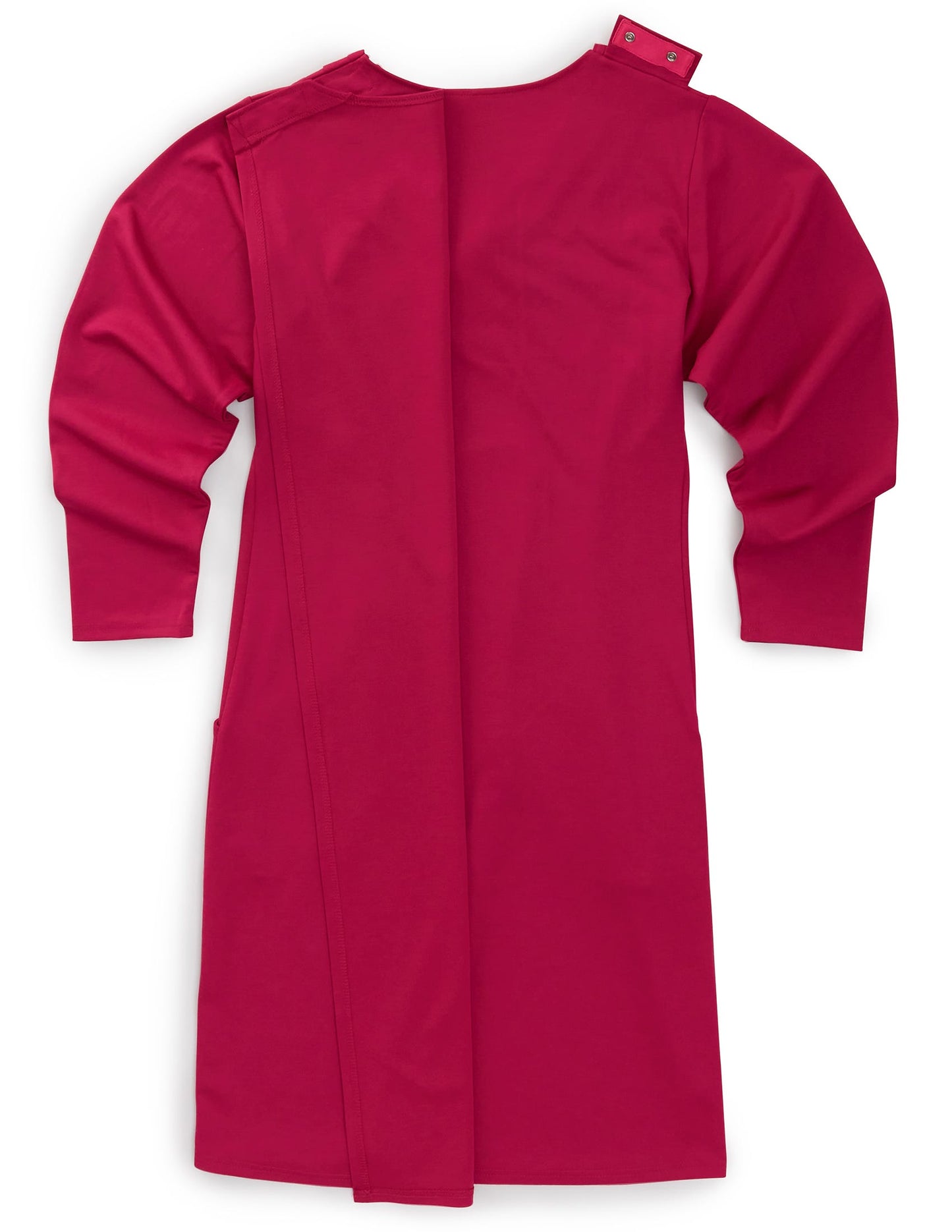 Women's Long-Sleeve Open Back Ponte Dress