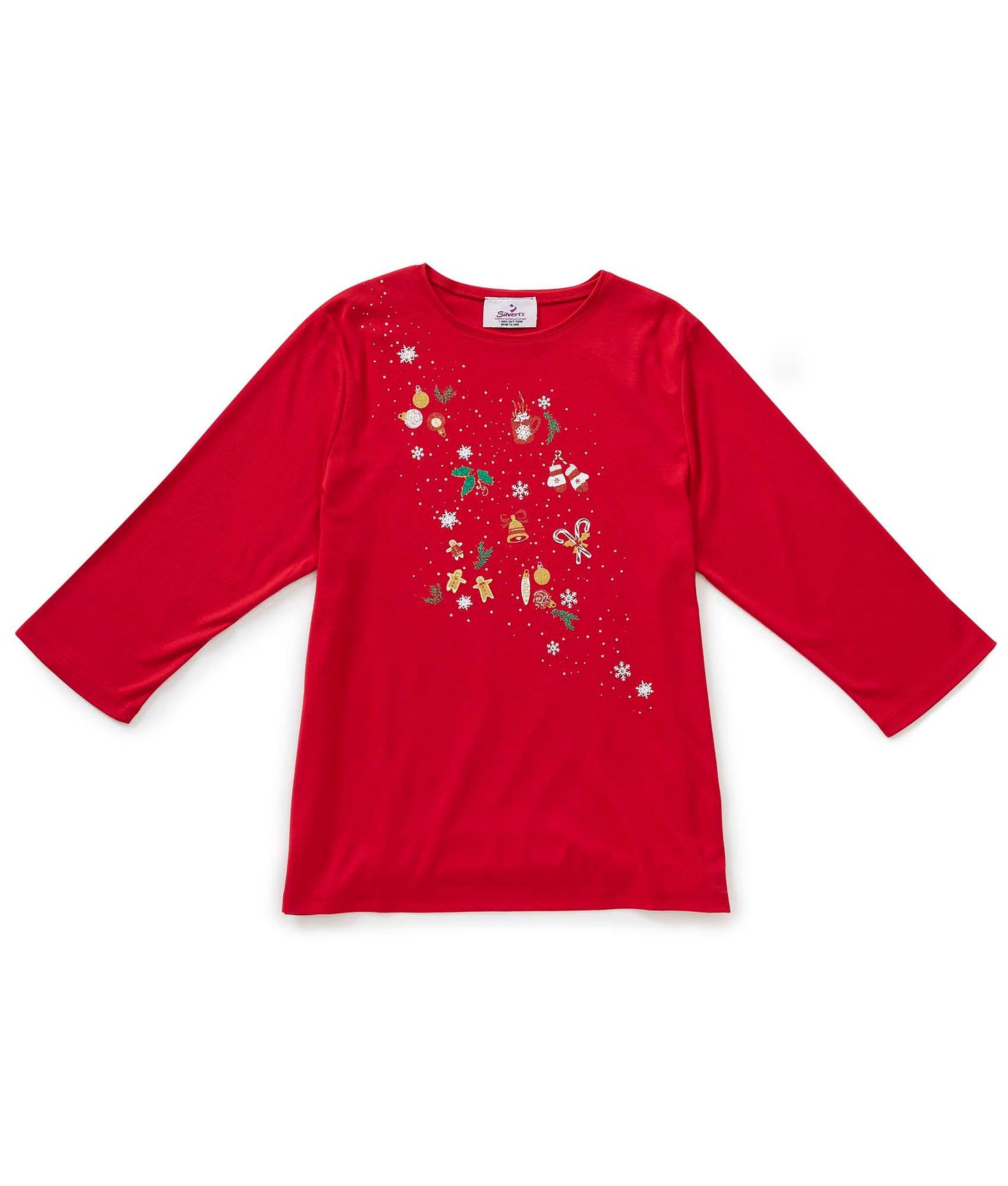 Women's Open Back Seasonal Print Top - Clearance