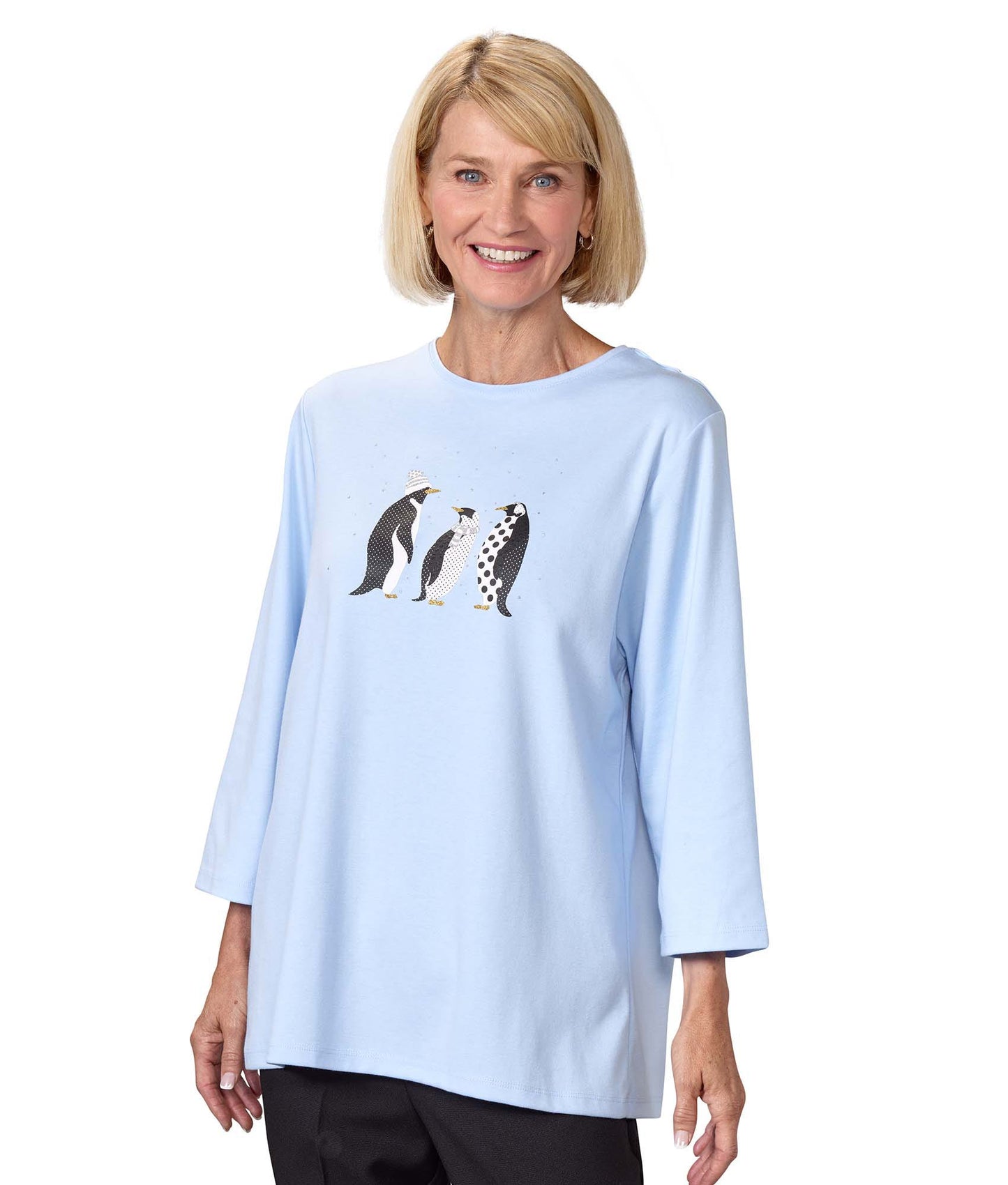 Women's Open Back Seasonal Print Top - Clearance