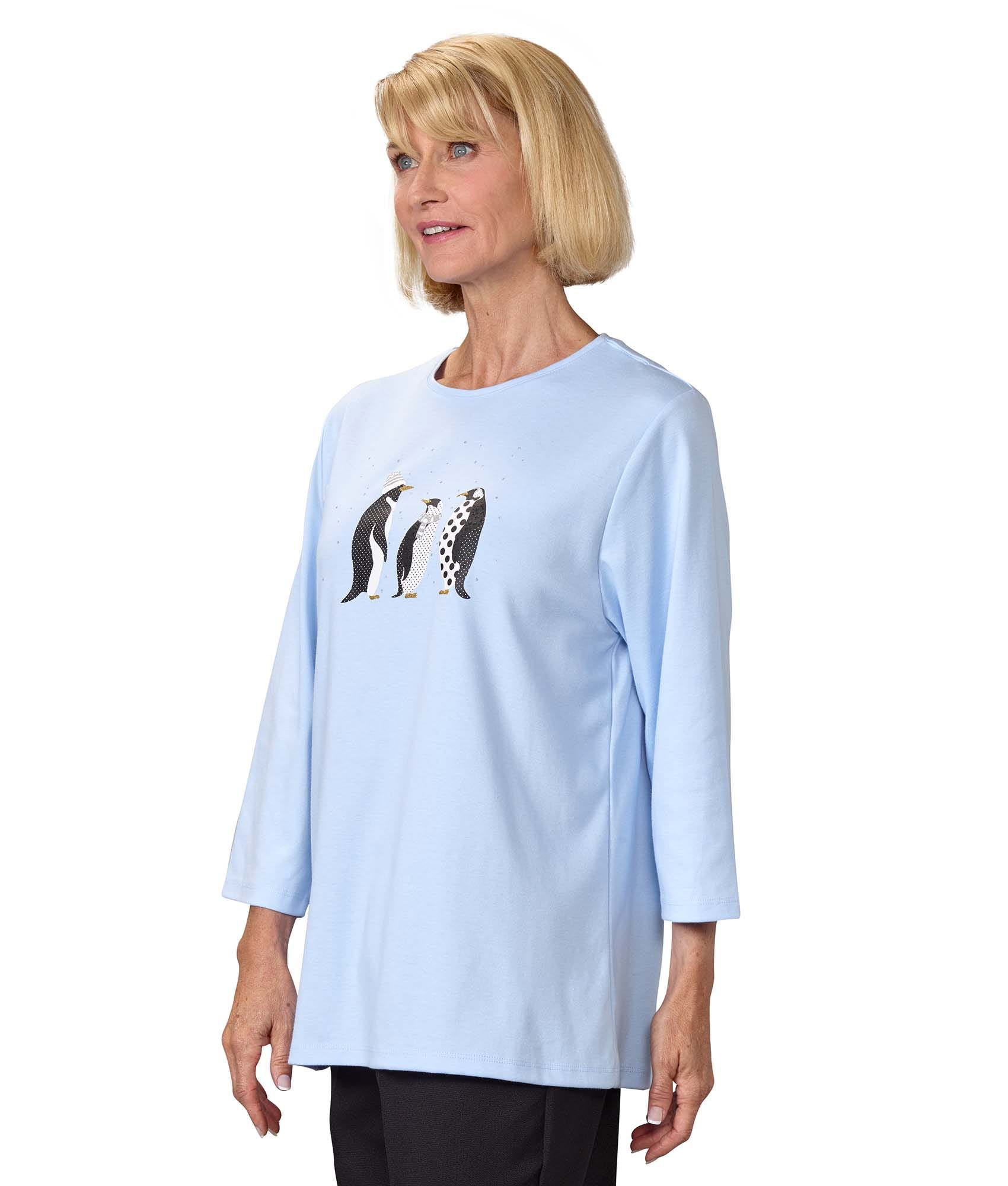 Women's Open Back Seasonal Print Top - Clearance