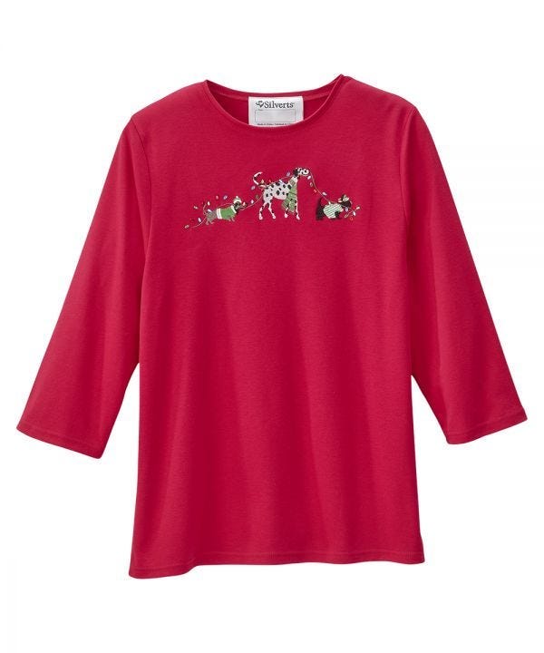 Women's Open Back Seasonal Print Top - Clearance