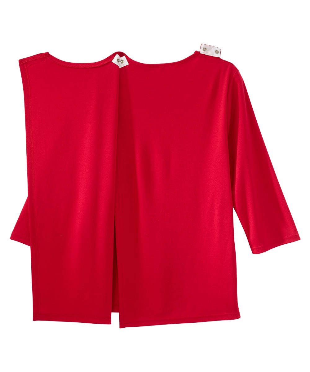 Women's Open Back Seasonal Print Top - Clearance