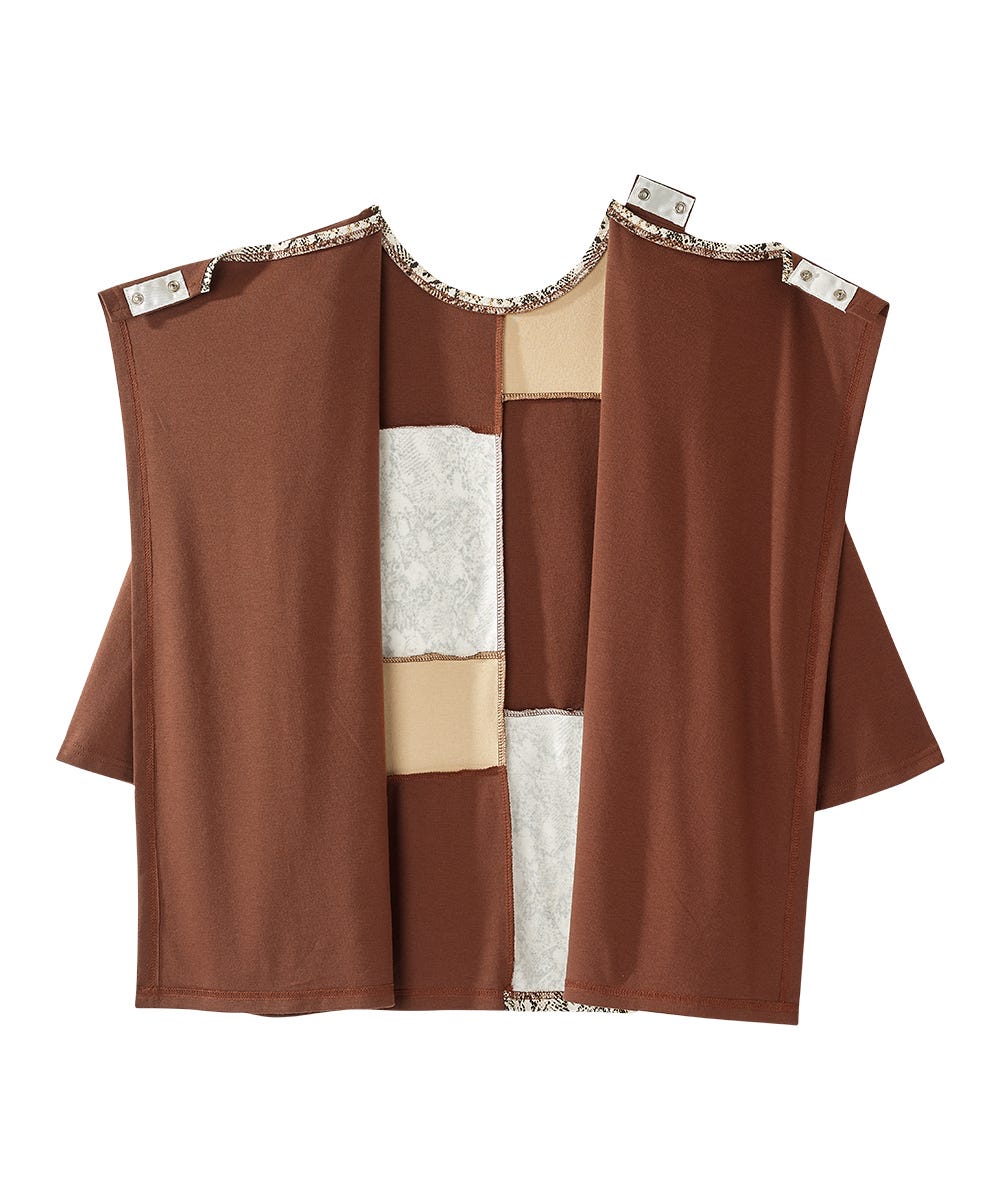 Women's Open Back Patchwork Top