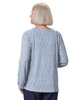 Women's Long Sleeve Open Back Sweater Knit Top - Clearance