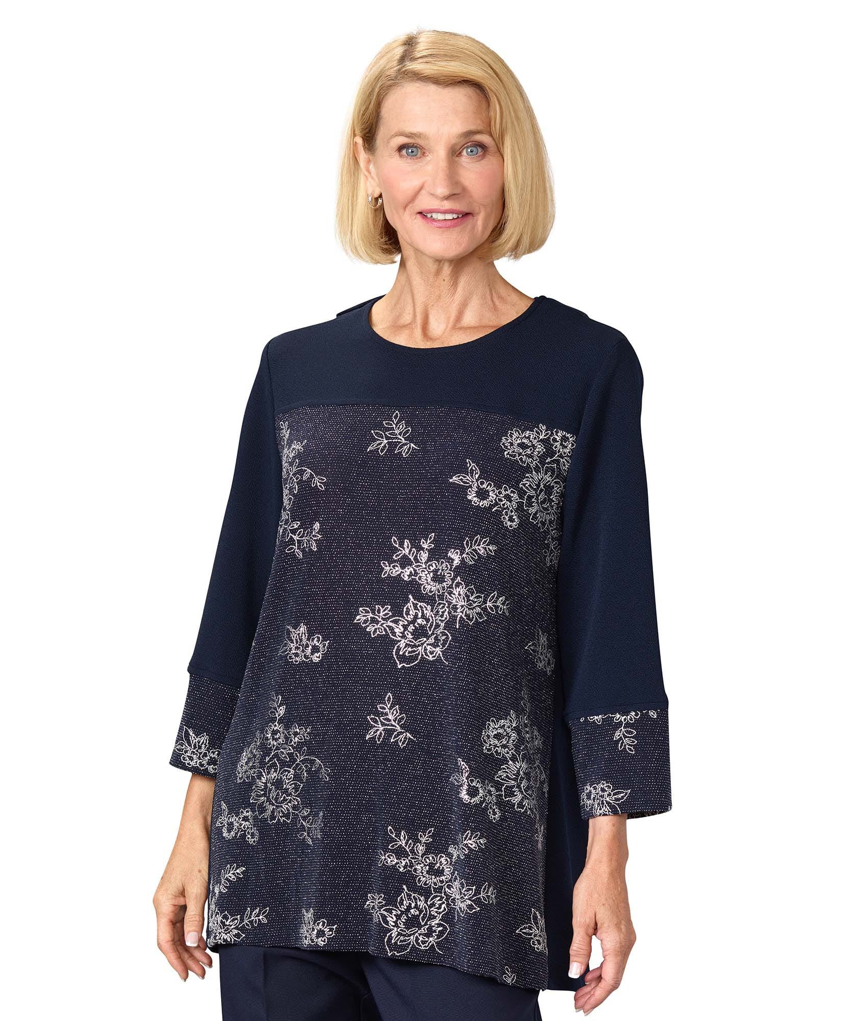Women's Open Back 3/4 Sleeve Decorative Top