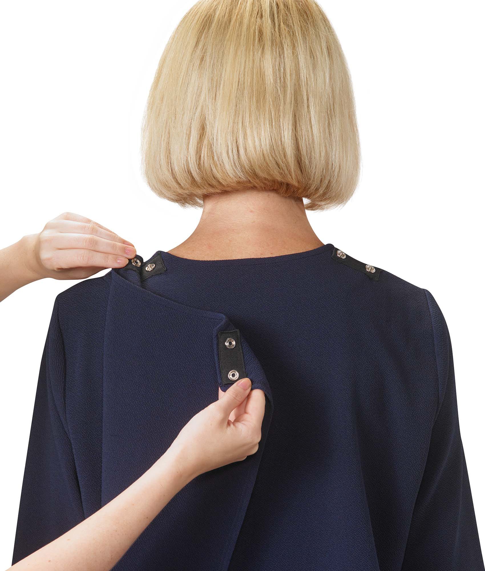 Women's Open Back 3/4 Sleeve Decorative Top