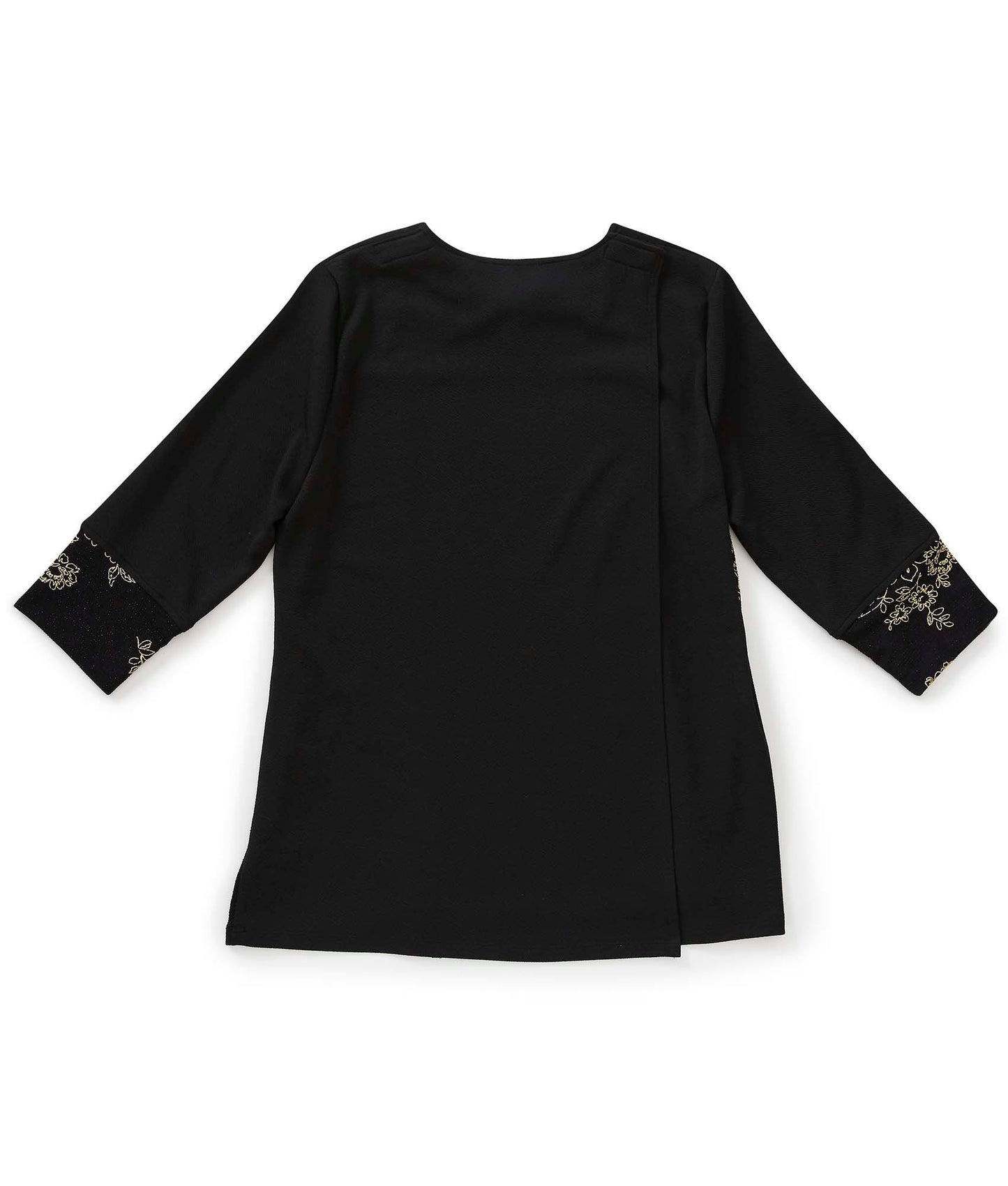 Women's Open Back 3/4 Sleeve Decorative Top