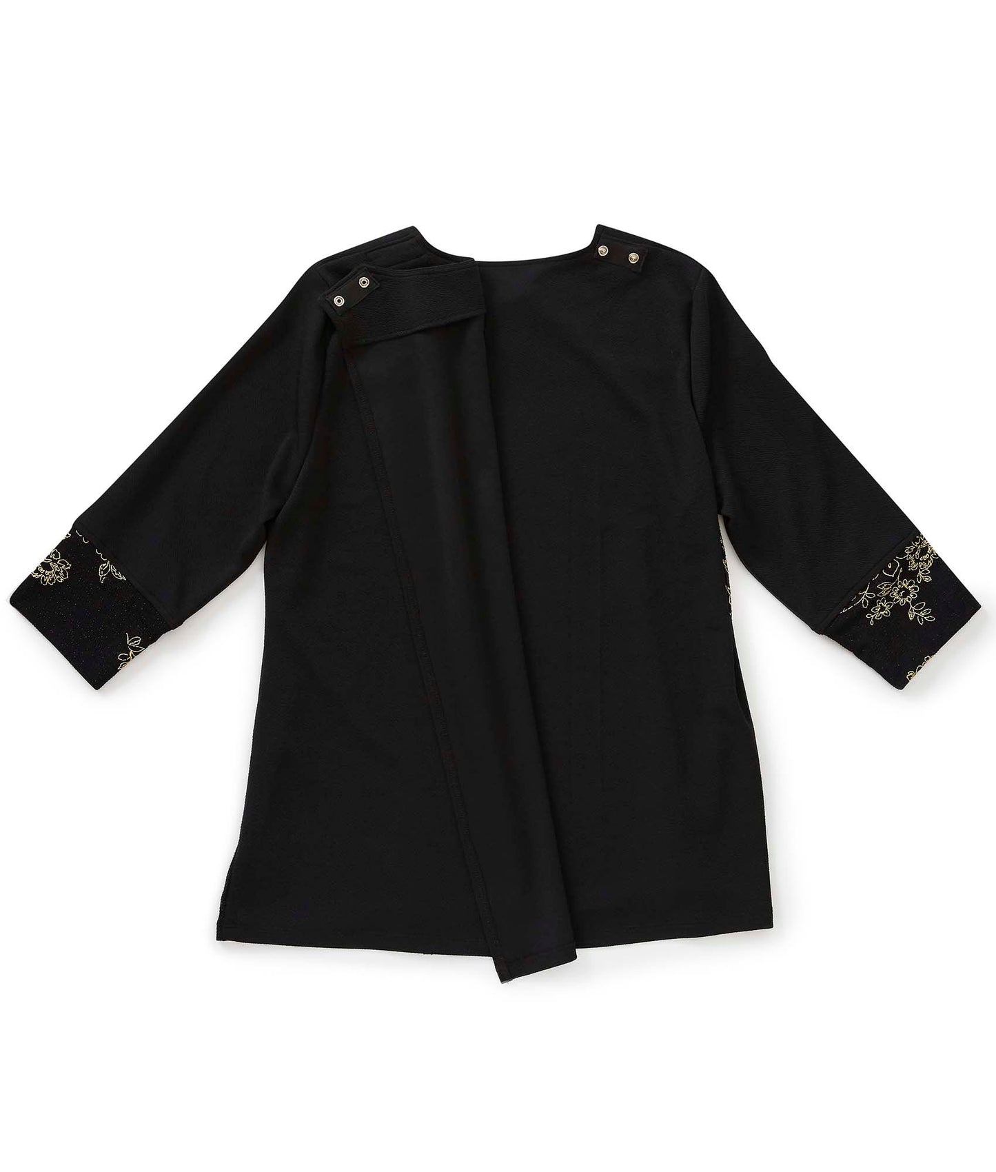 Women's Open Back 3/4 Sleeve Decorative Top