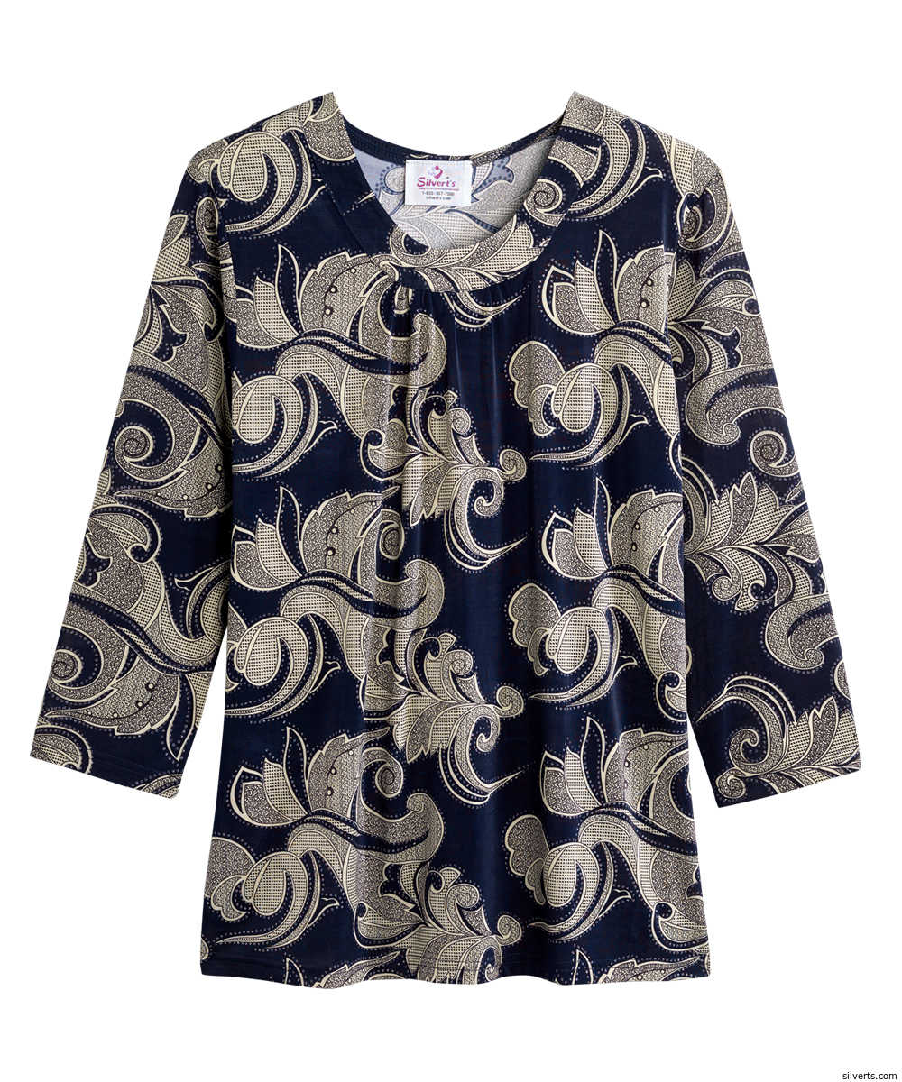 Women's Open Back Shirred Top - Silverts 45