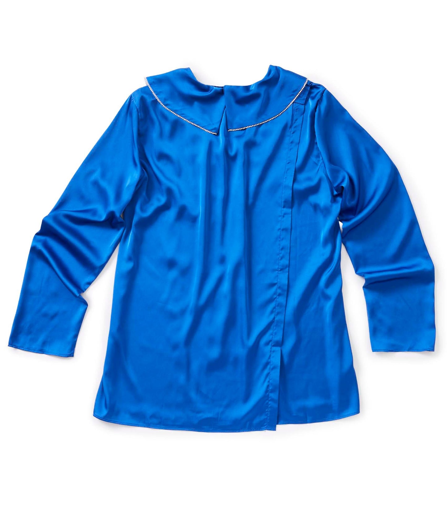 Women's Open Back Tie Front Scarf Blouse