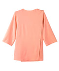 Women's Open Back 3/4 Length Sleeve Top with Embroidery