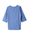 Women's Open Back 3/4 Length Sleeve Top with Embroidery - Silverts 59
