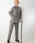 Women's Easy Dressing Open Back Half Zip Track Suit Top