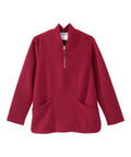 Women's Easy Dressing Open Back Half Zip Track Suit Top - Clearance