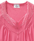 Women's No Peek Hospital & Home Care Gown with Lace Neckline - Clearance