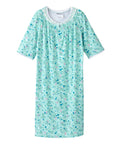 Open Back Knit Nightgown with Lace Trim - Silverts 56