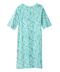 Open Back Knit Nightgown with Lace Trim