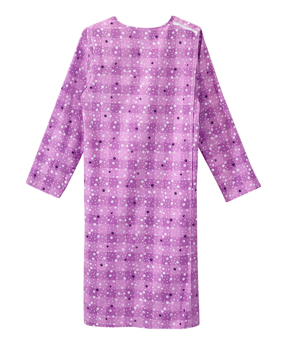 100% Cotton Flannel Hospital Gown with Snaps - Clearance