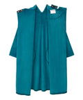 Women's Open Back Plush Nightgown with Zip Front