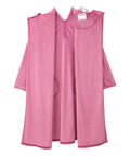 Women's Open Back Plush Nightgown with Zip Front