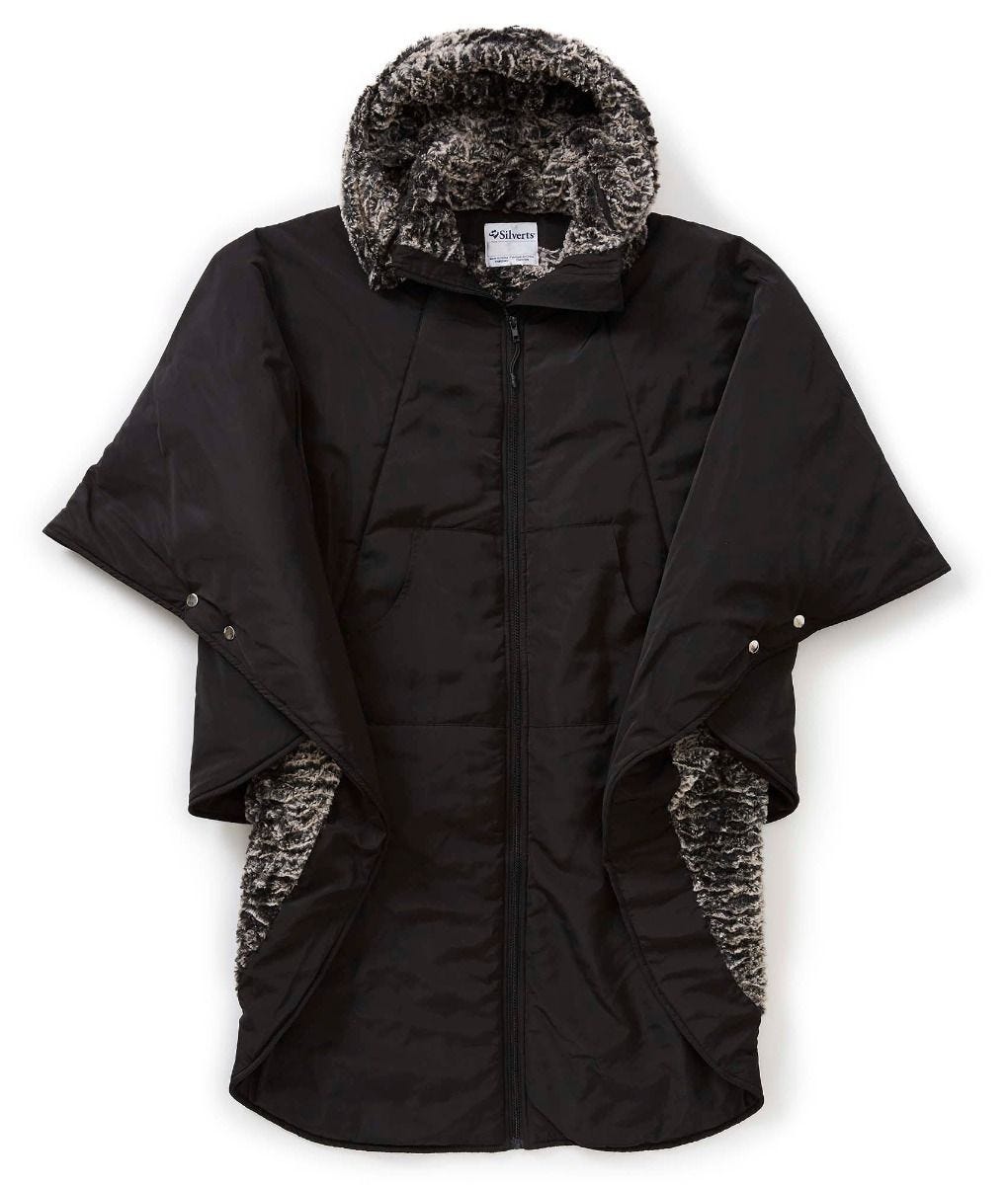 Luxurious Fur-Lined Winter Wheelchair Cape For Women - Clearance