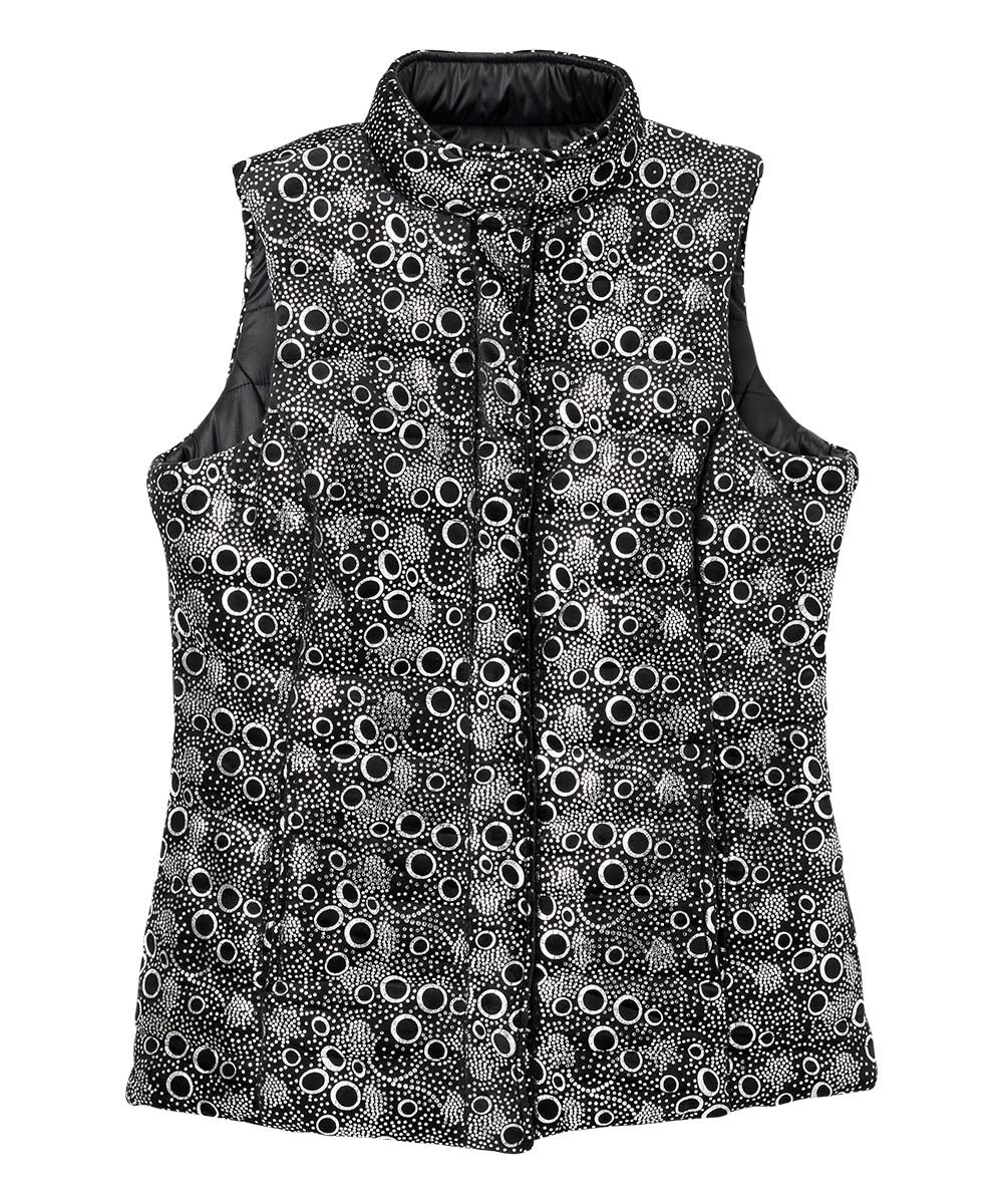 Women's Reversible Magnetic Snap Front Puffer Vest