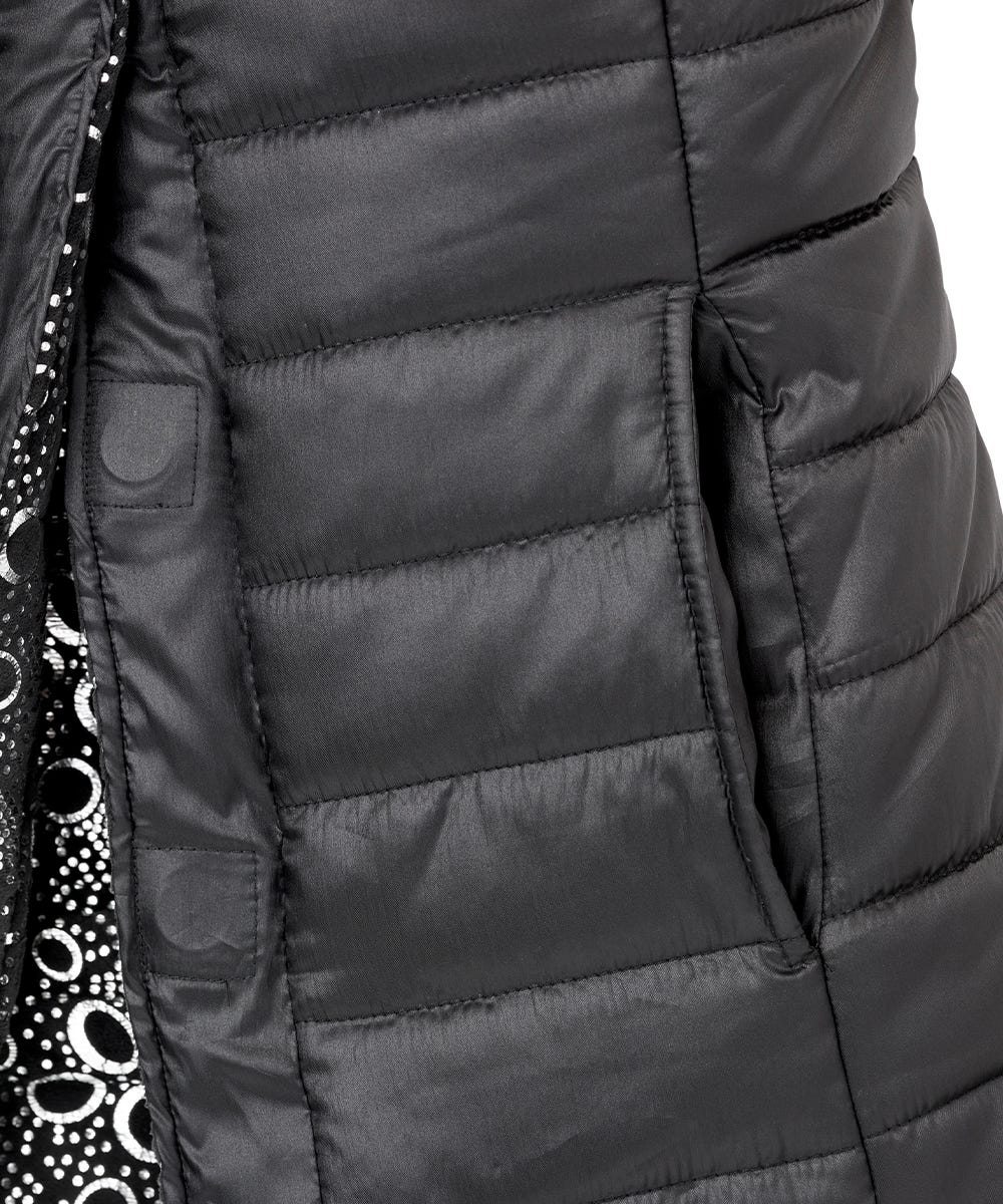 Women's Reversible Magnetic Snap Front Puffer Vest