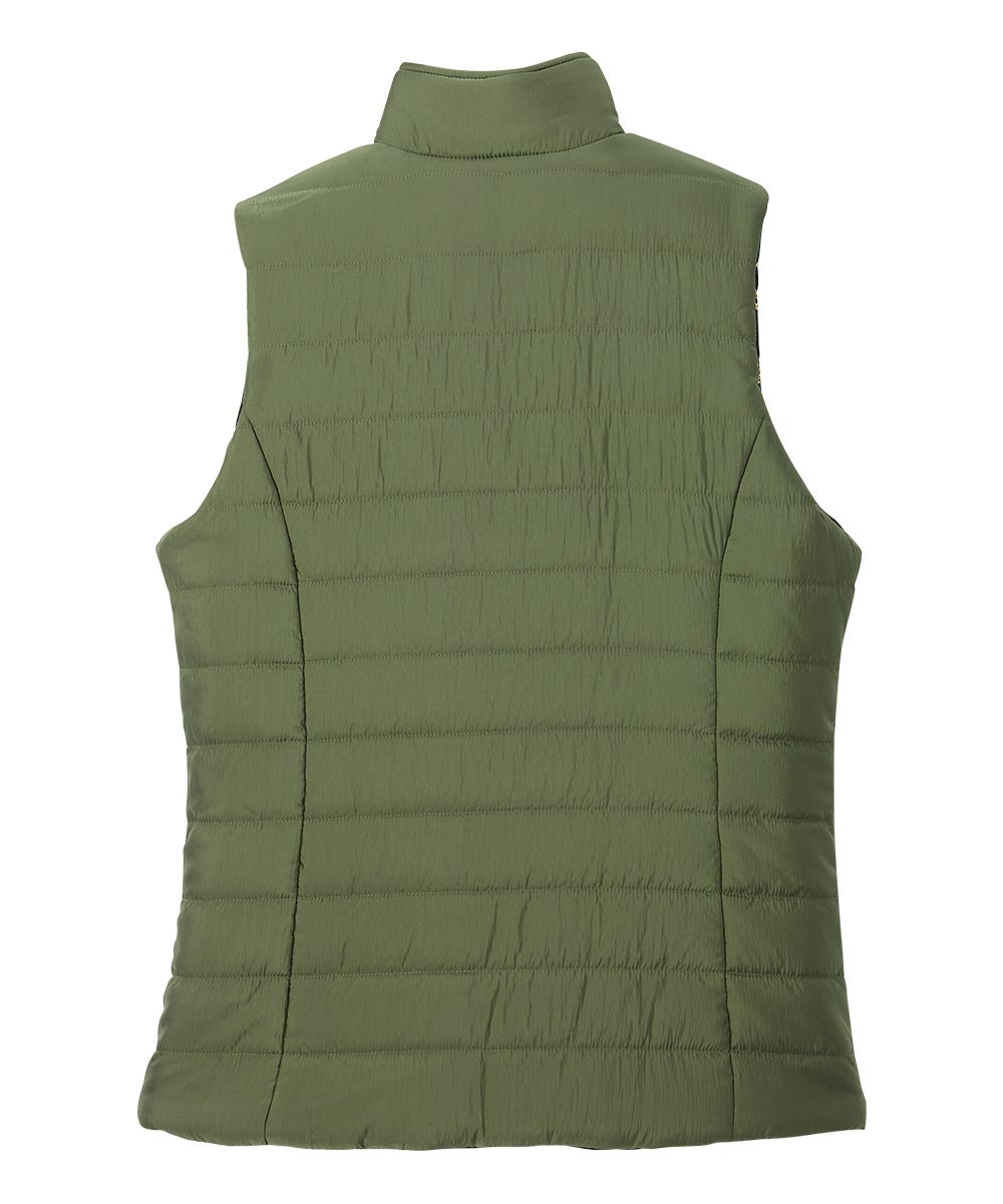 Women's Reversible Magnetic Snap Front Puffer Vest