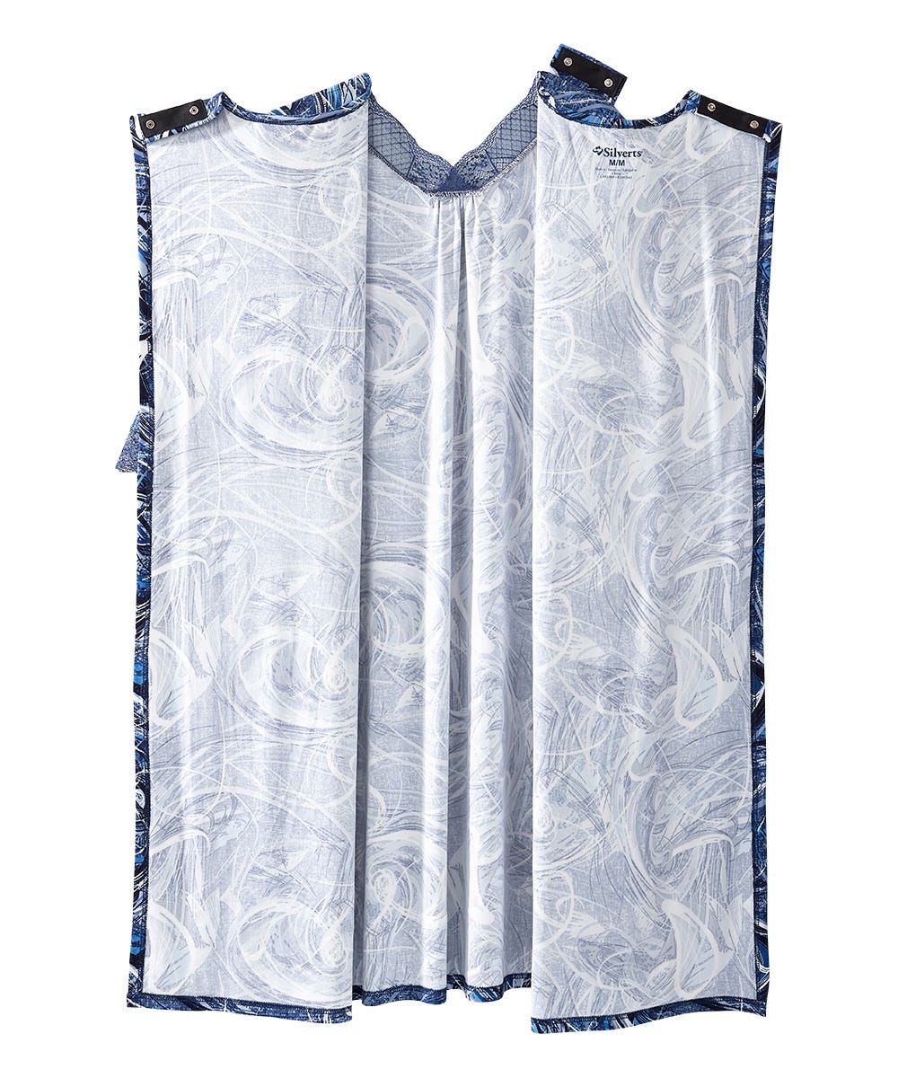 Women's Open Back V-Neck Lace Trim Nightgown