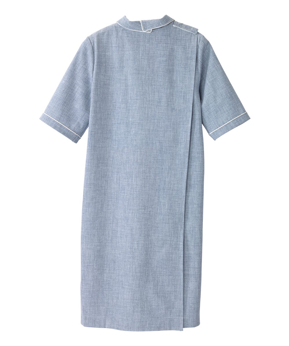 Women's Adaptive Open Back Embroidered Linen Dress