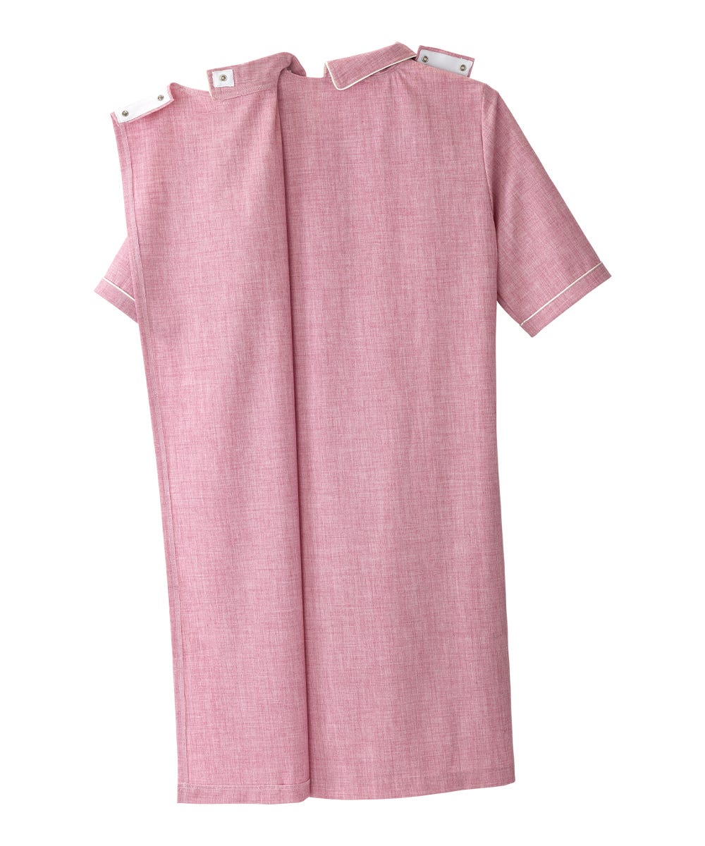 Women's Adaptive Open Back Embroidered Linen Dress