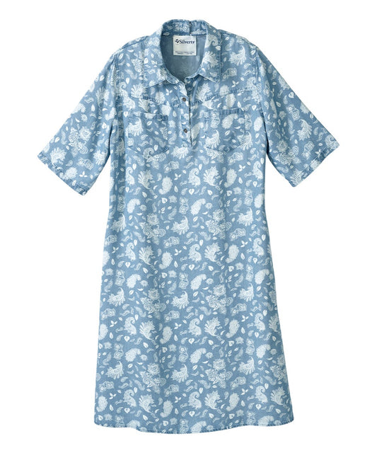 Women's Adaptive Open Back Collared Dress