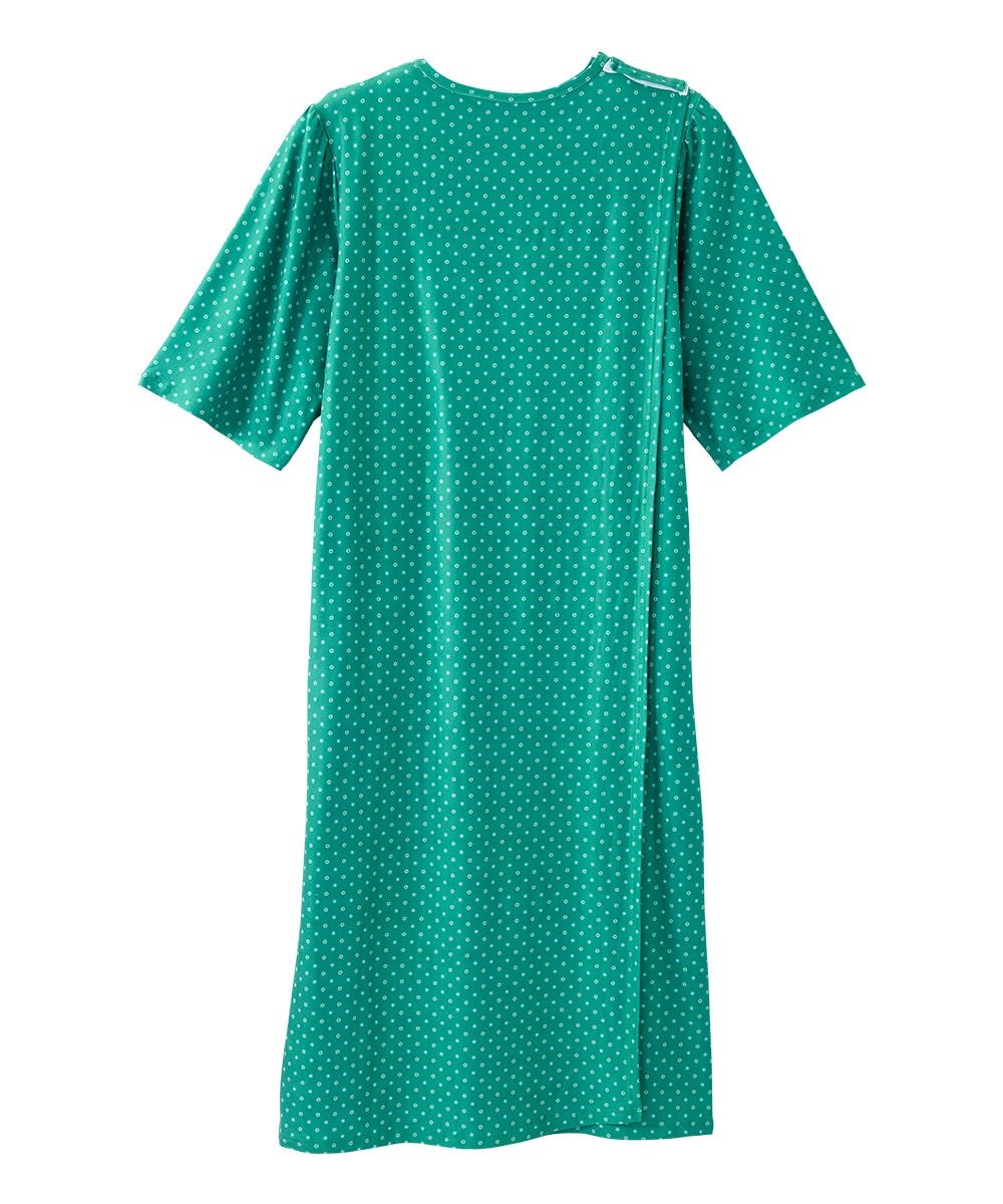 Women's Open Back Lace Trim Nightgown with Pockets