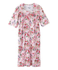 Women's Open Back Lace Trim Nightgown with Pockets