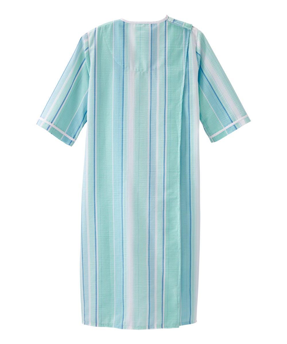 Women's Open Back Nightgown with Quarter-Zip - Clearance