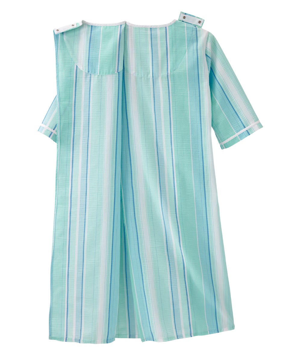 Women's Open Back Nightgown with Quarter-Zip - Clearance