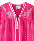 Women's Open Back Nightgown with Quarter-Zip