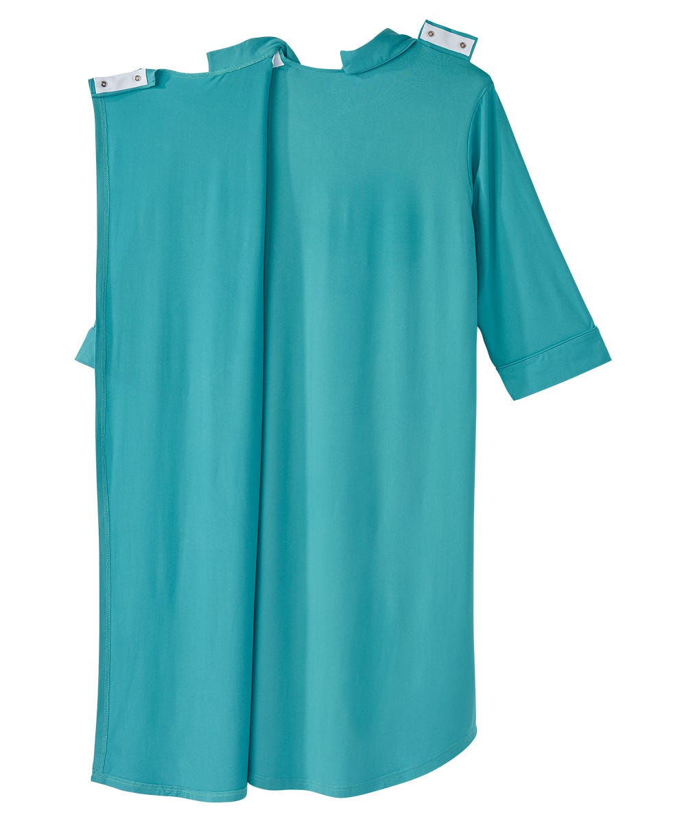 Women's Open Back Collared Nightgown