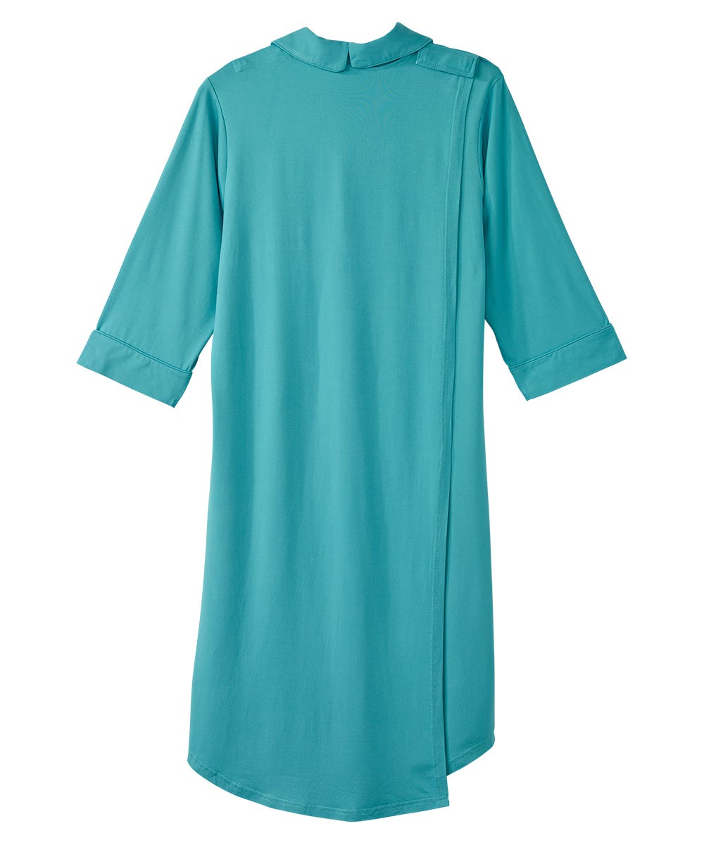 Women's Open Back Collared Nightgown