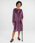 Women's Open Back Velvet Dress