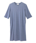 Men's Open Back Henley Nightgown