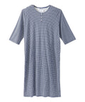 Men's Open Back Henley Nightgown