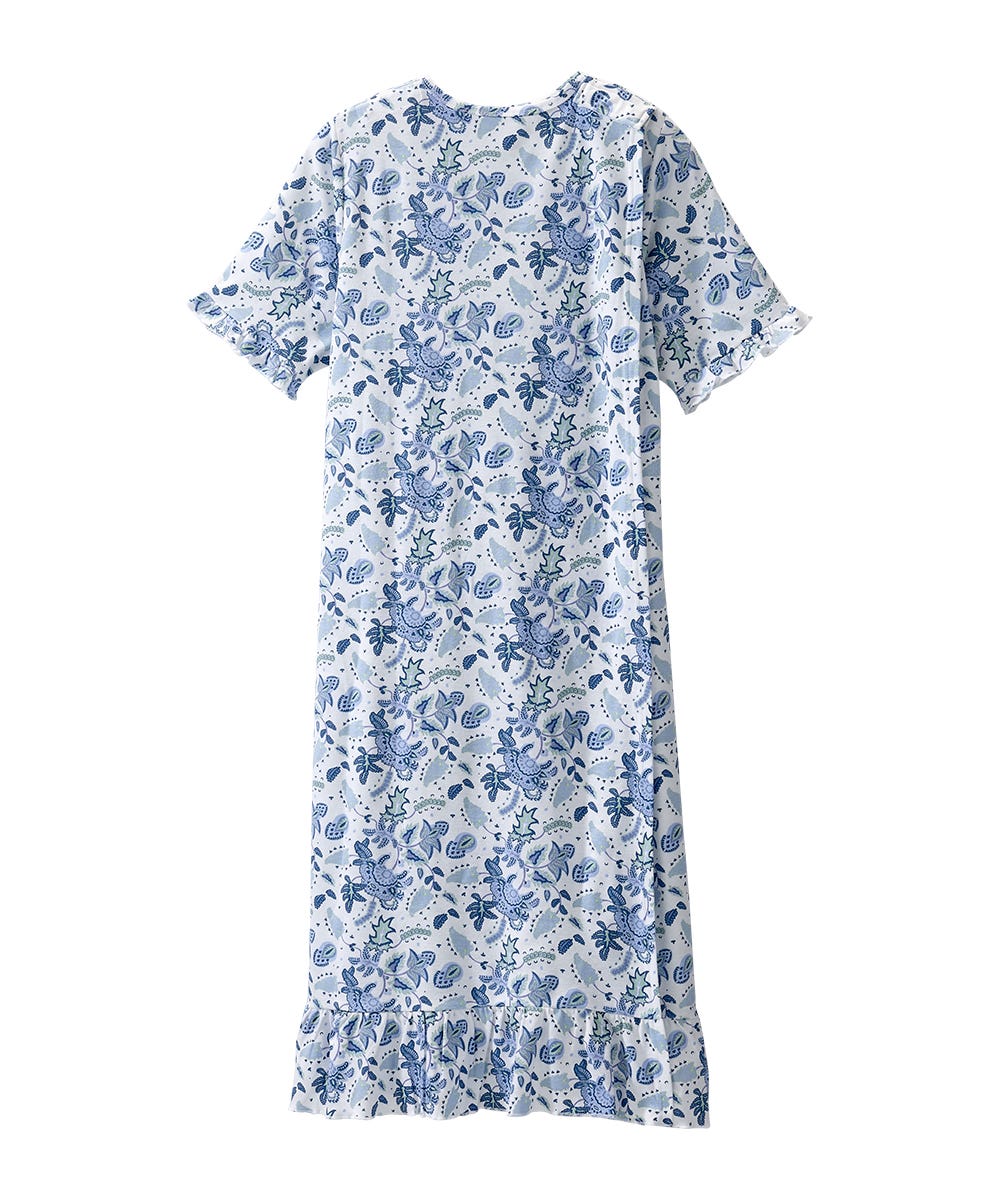 Women's Open Back Ruffle Hospital & Home Care Gown