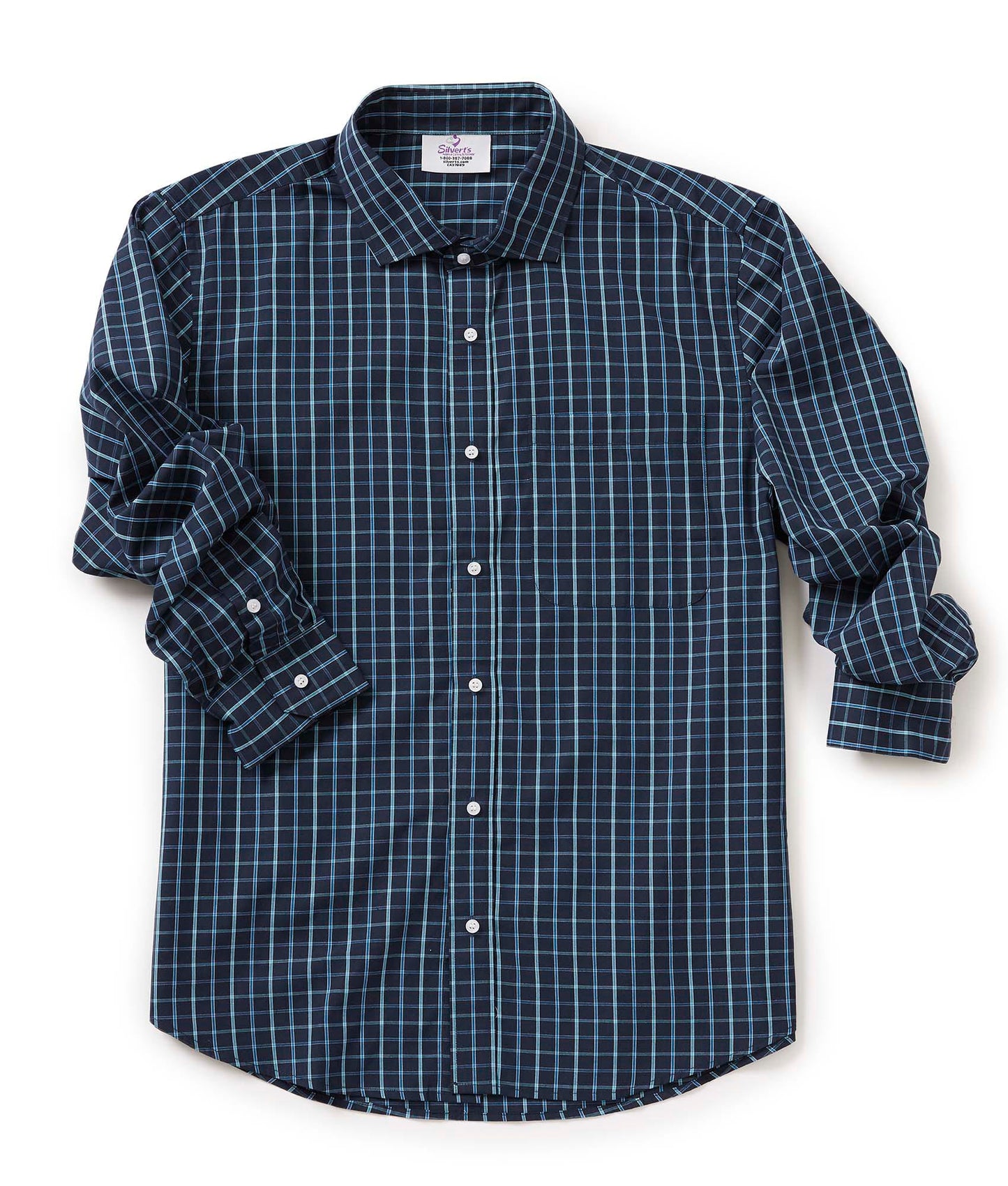 Men's Self Dressing Magnetic Buttons Dress Shirt