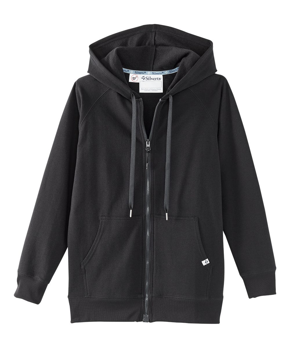 Womens Magnetic-Zipper Hoodie with Pockets