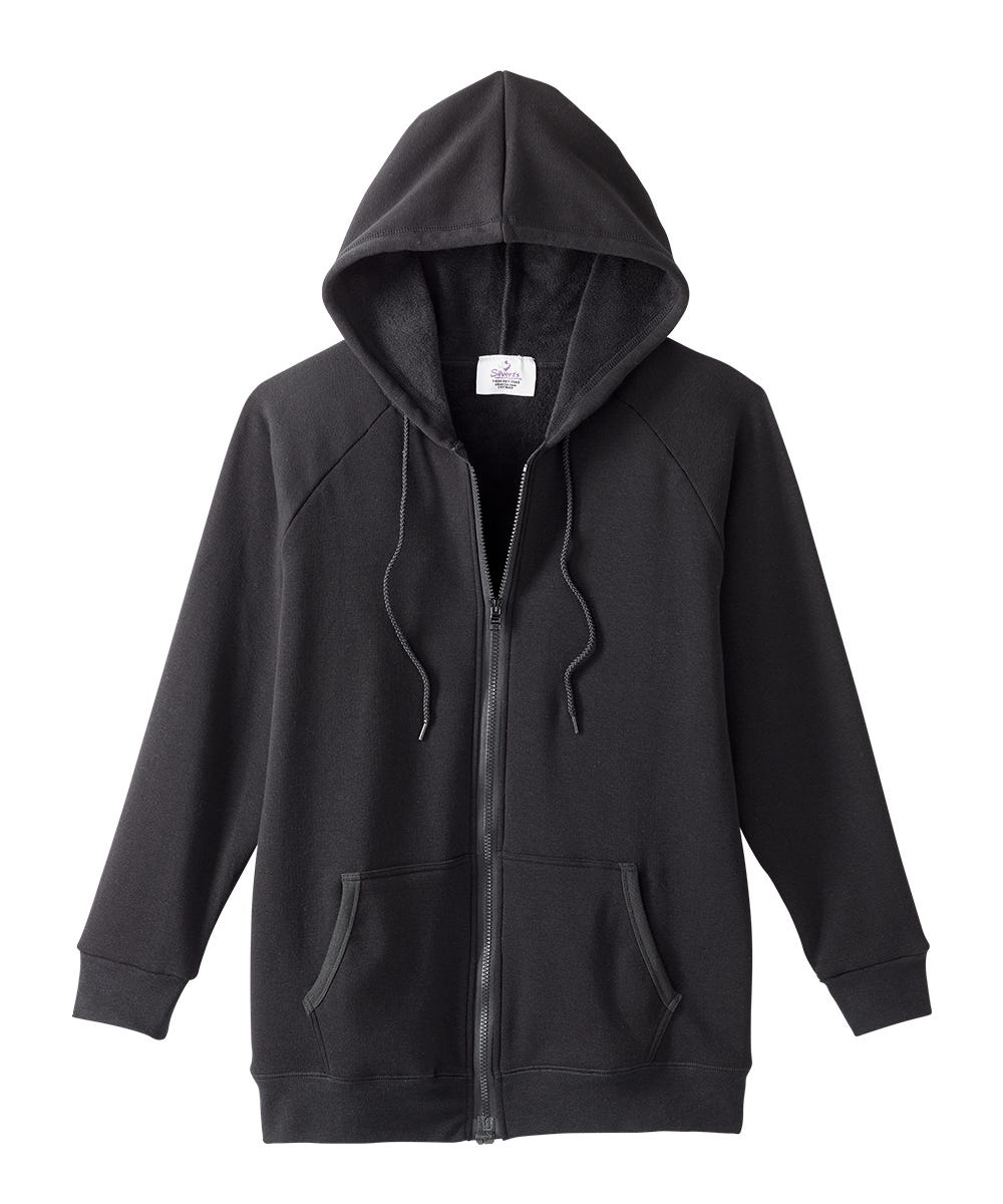 Womens Magnetic-Zipper Hoodie with Pockets