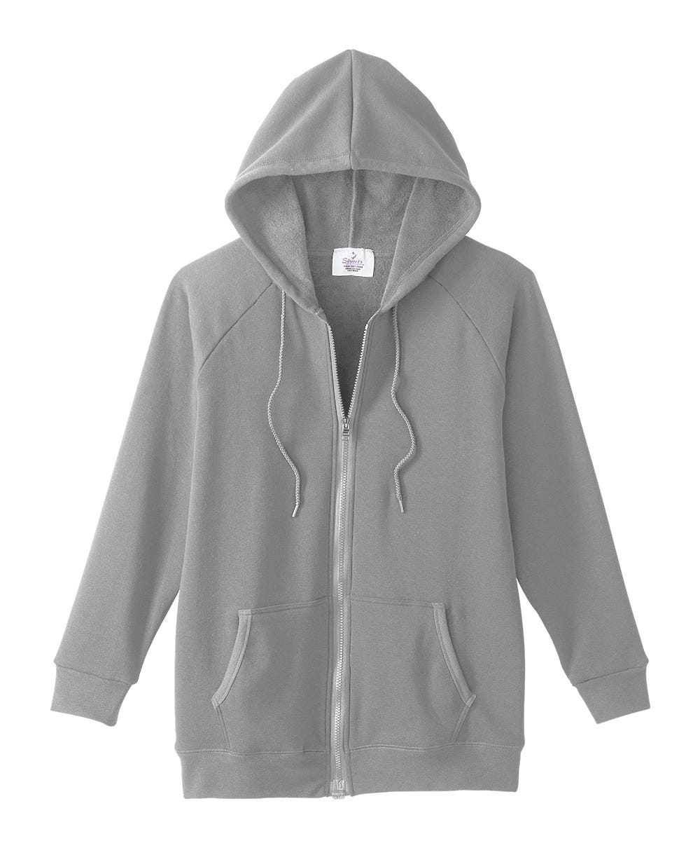 Womens Magnetic-Zipper Hoodie with Pockets
