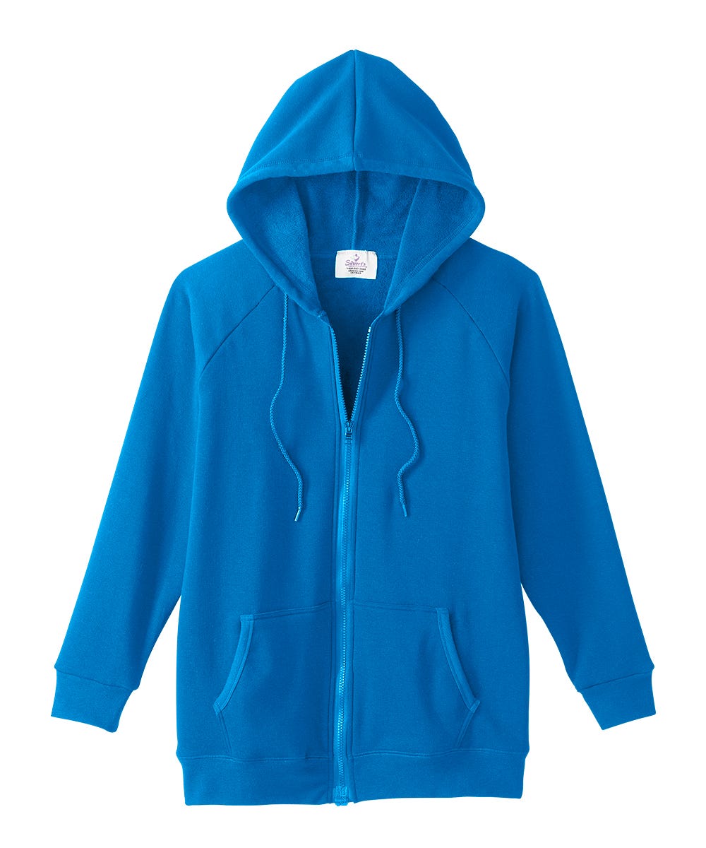 Womens Magnetic-Zipper Hoodie with Pockets