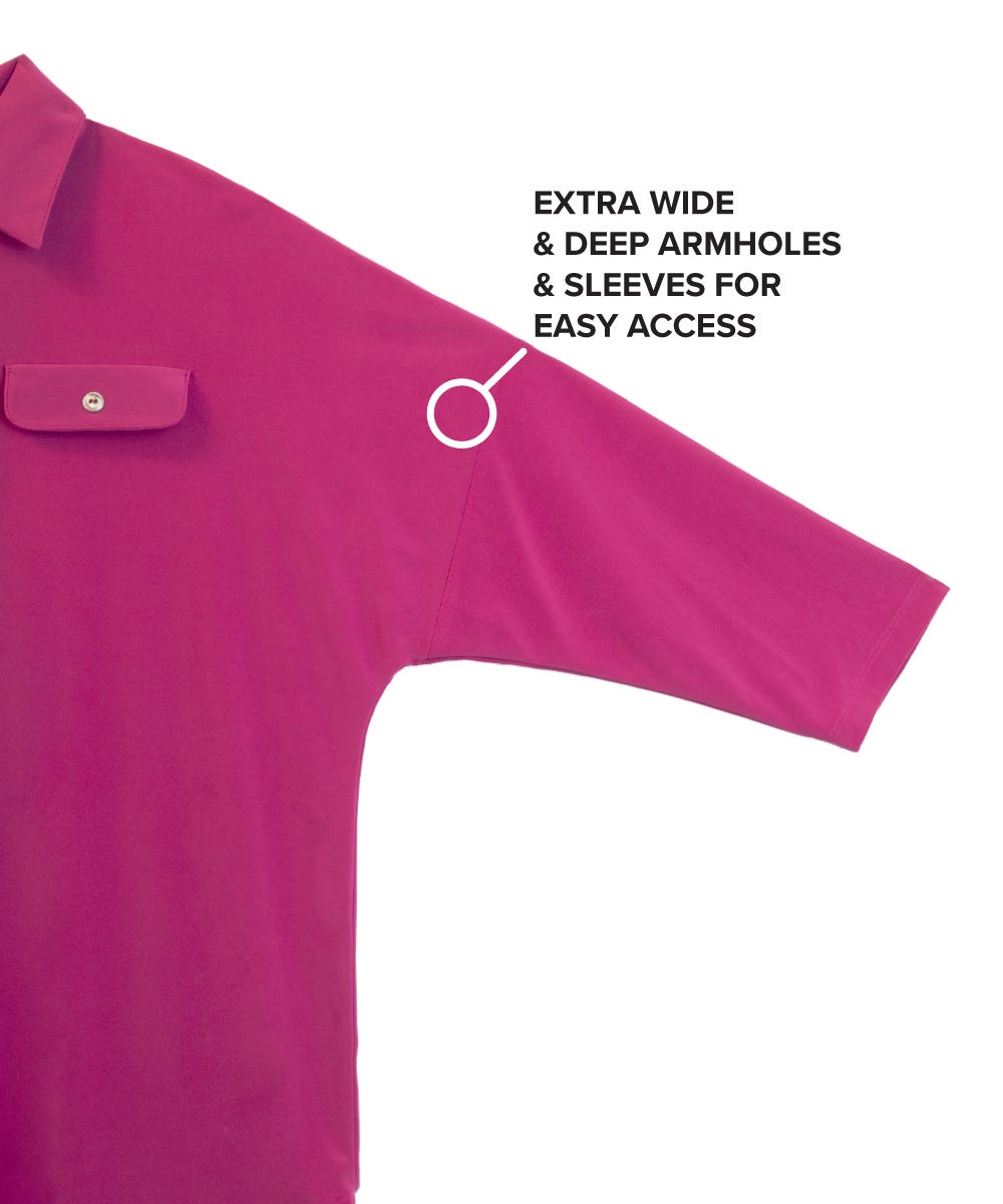Women's Zip-Front Top for Self-Dressing